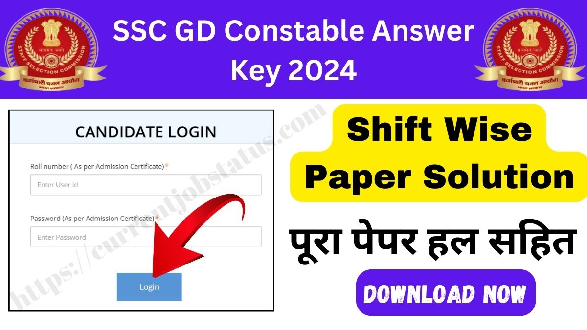 SSC GD Answer Key 2024 Link