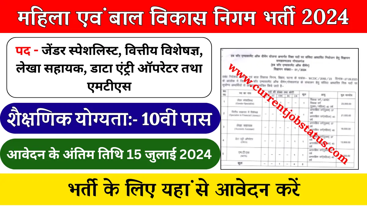 WCDC Recruitment 2024 Apply