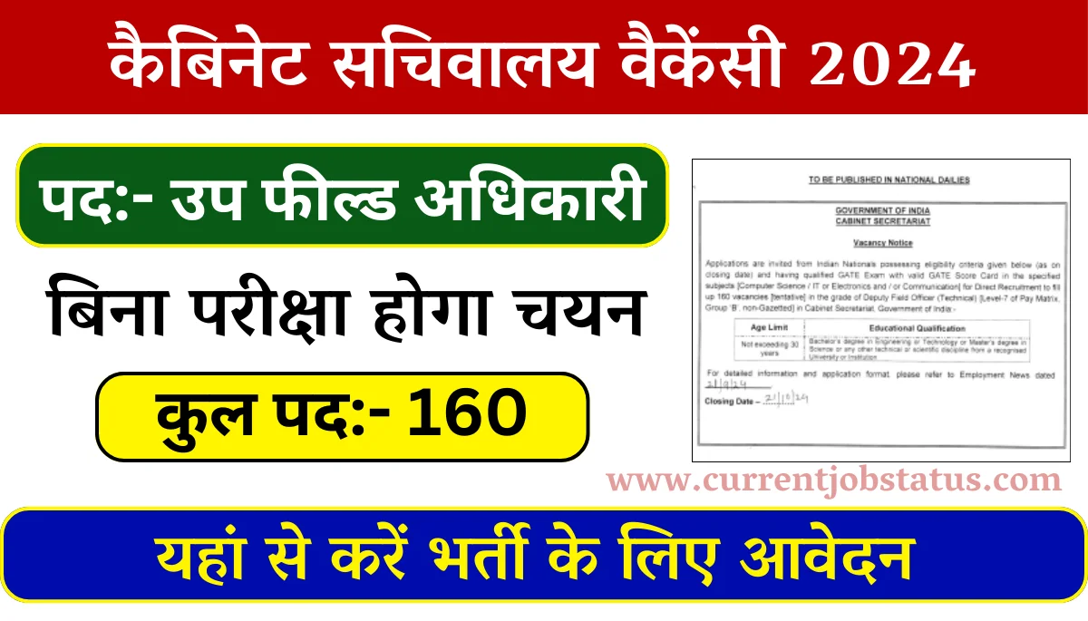 Cabinet Secretariat DPO Recruitment 2024